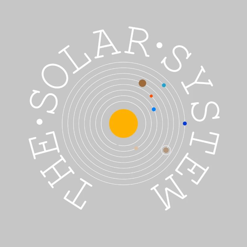 Le système solaire (blanc)