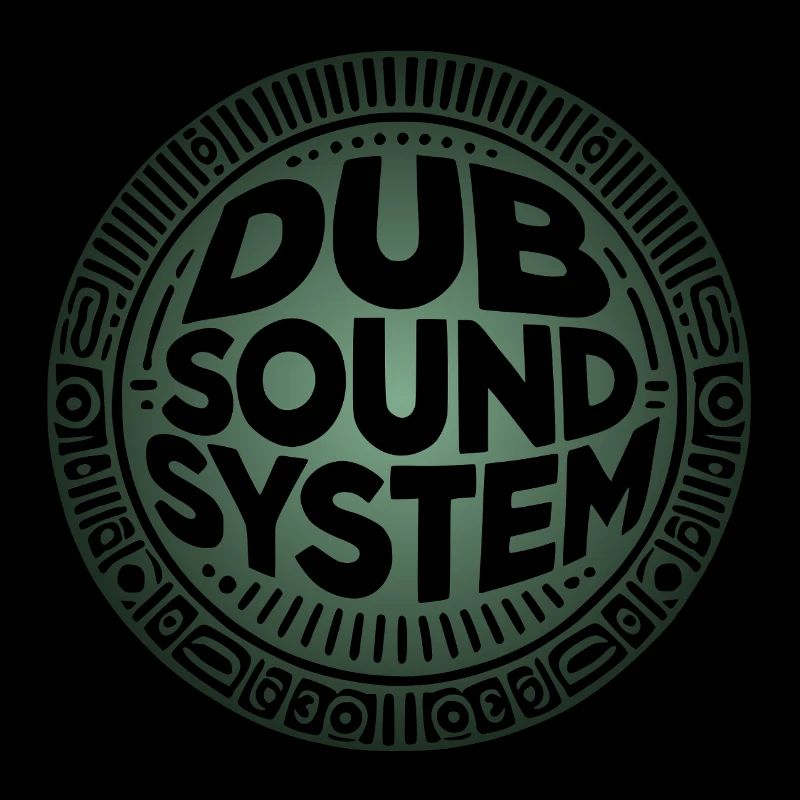 Dub sound system logo, for music lovers
