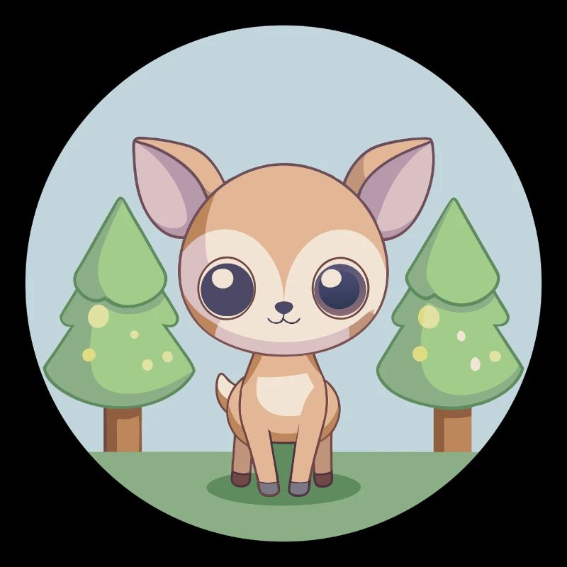 Petit faon adorable dans la forêt