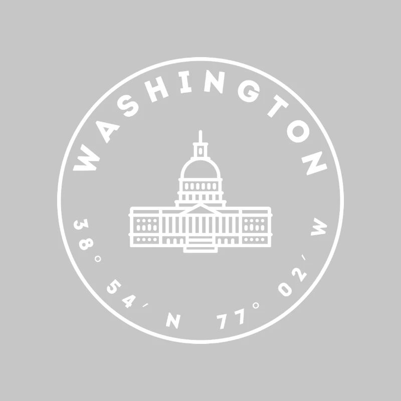 Washington DC avec le Capitole et les coordonnées
