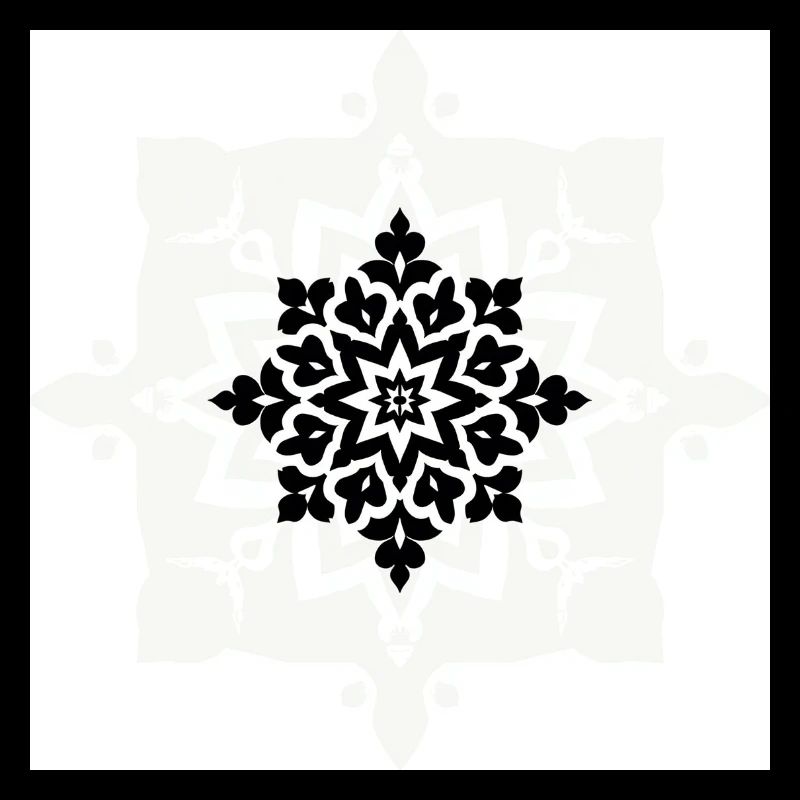 Kompliziertes schwarz-weißes Mandala-Muster