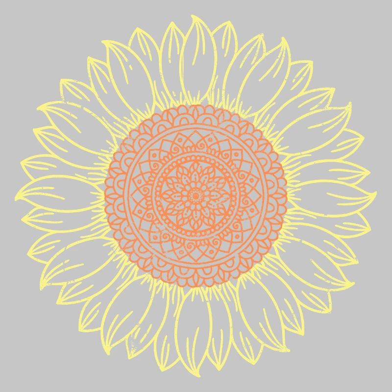 Conception complexe de mandala tournesol