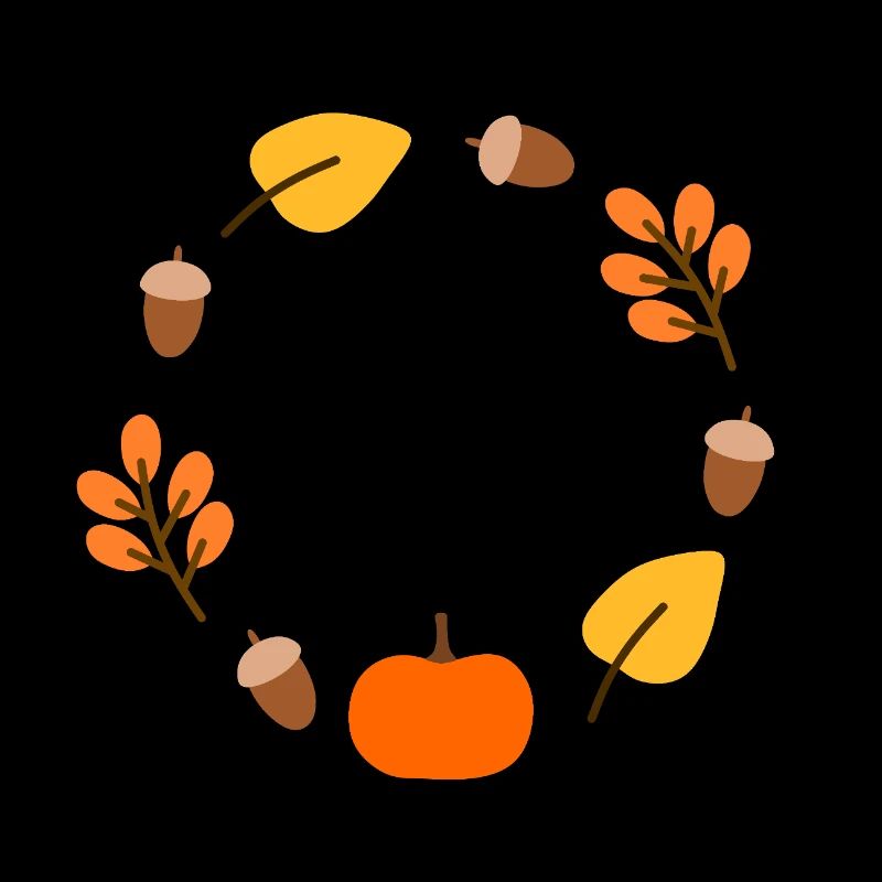 Conception de cercle de forêt d’automne