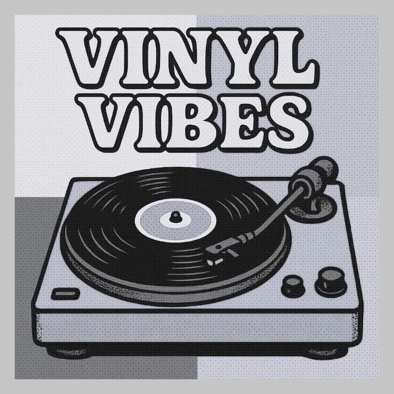 Vinyl Vibes Retro Turntable Design