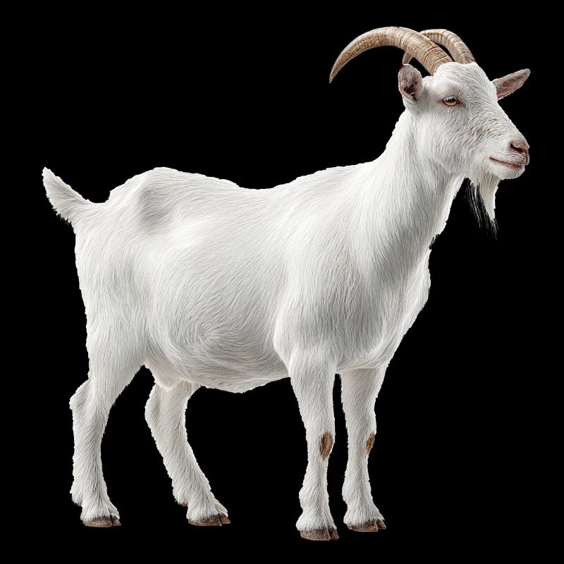Portrait de chèvre de montagne blanche