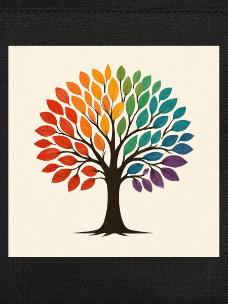 Rainbow Tree Illustration