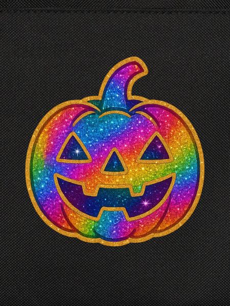 Rainbow Glitter Pumpkin
