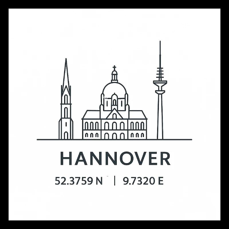 Hanover Line Art Silhouette Landmark