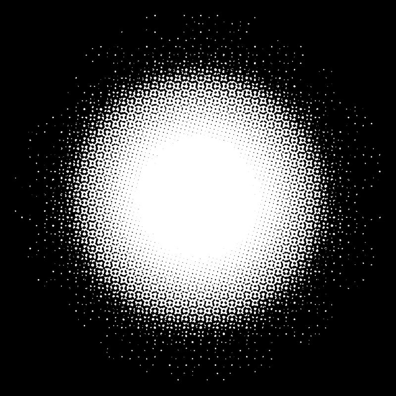Illusion de lumière point de lune grille de conception cercle rond