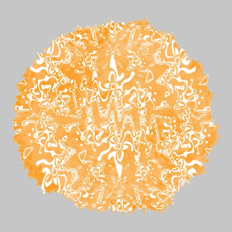 Orange tie-dye circle pattern