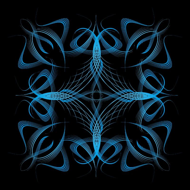 Delicate dynamic blue line pattern