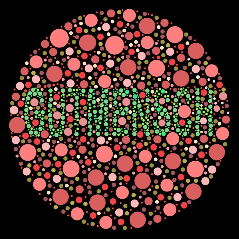 Color test font