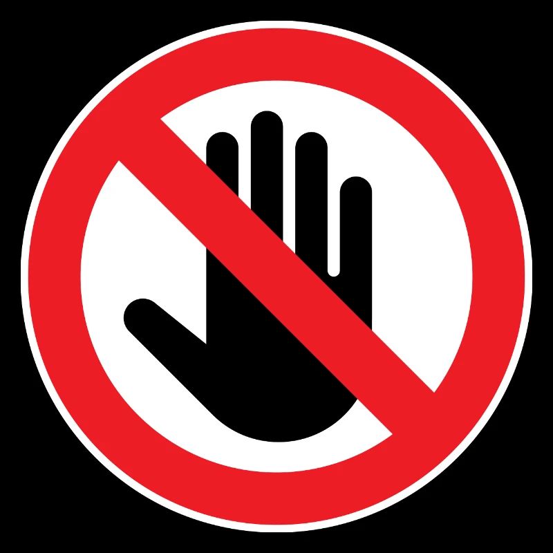 Caution Do Not Touch, Do Not Touch Symbol