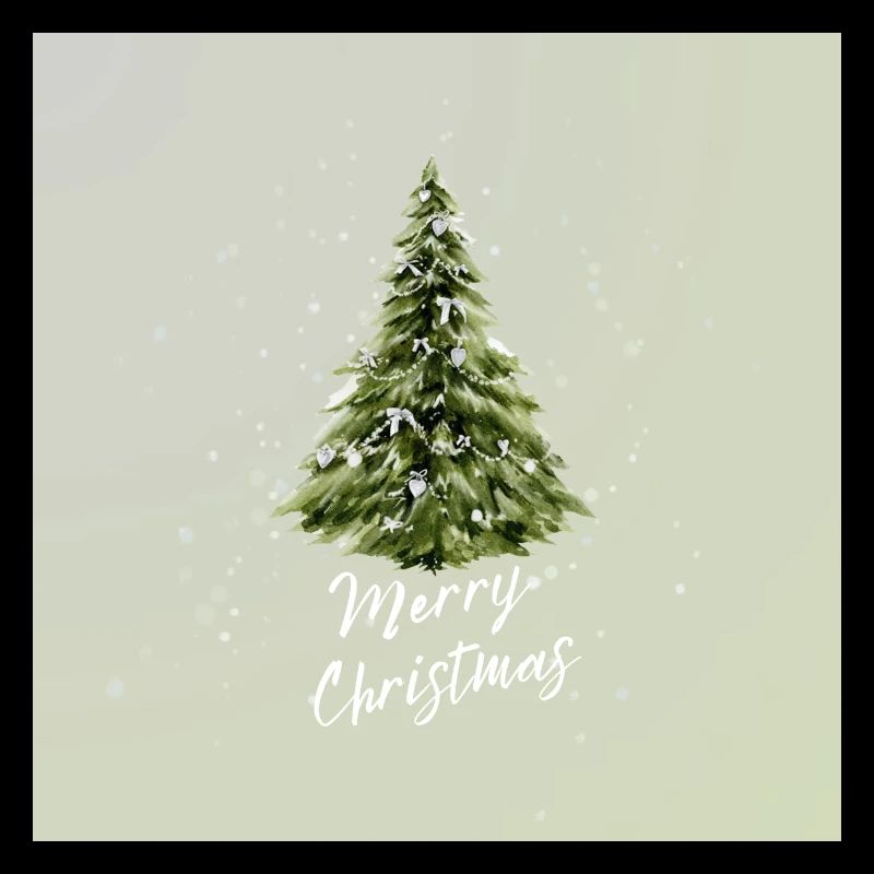 Joyeux vert de carte de Noël