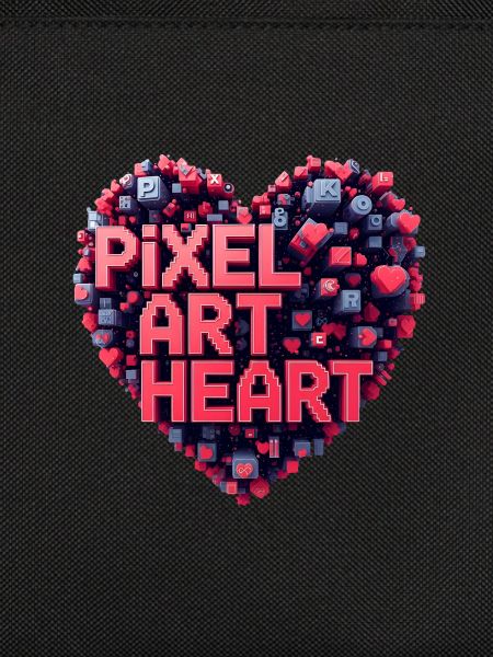 Pixel Art Herz Collage