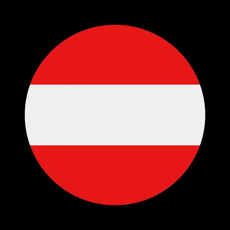 Drapeau rond de l’Autriche