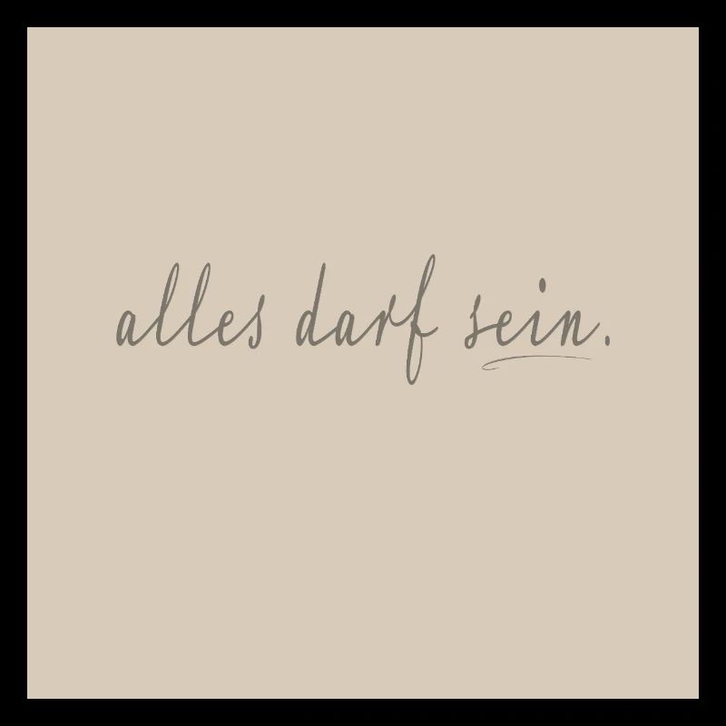 alles darf sein – Reduziertes Script Poster