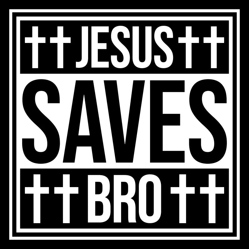 Jesus Saves Bro Lustig Religiös Spruch Glaube Logo