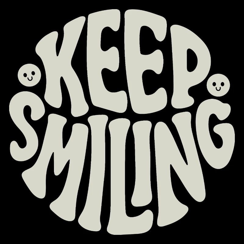 Continuez de sourire Typographie en gras Citation positive