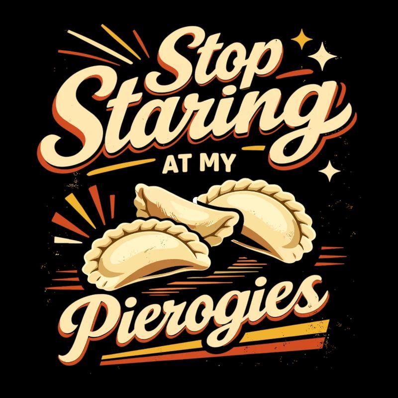 Arrêtez de fixer mes pirogis - Design rétro