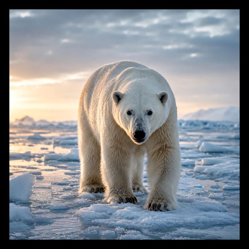 Arktischer Eisbär auf Eis