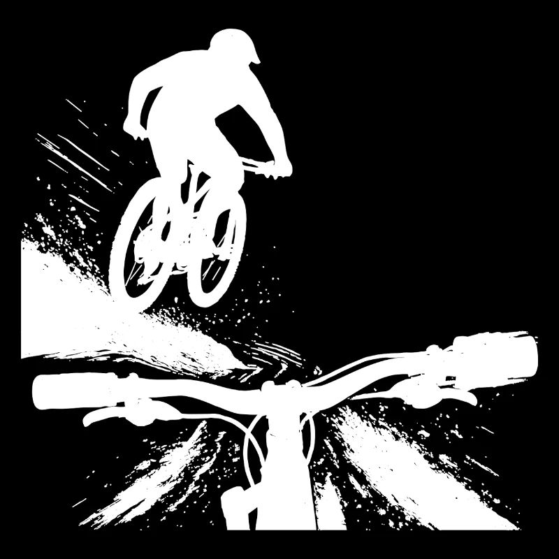 Point de vue du saut en descente en VTT - Conception de VTT