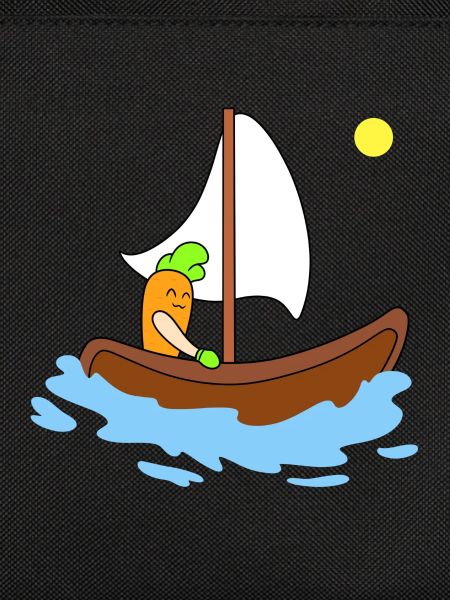 Cute carrot sailing