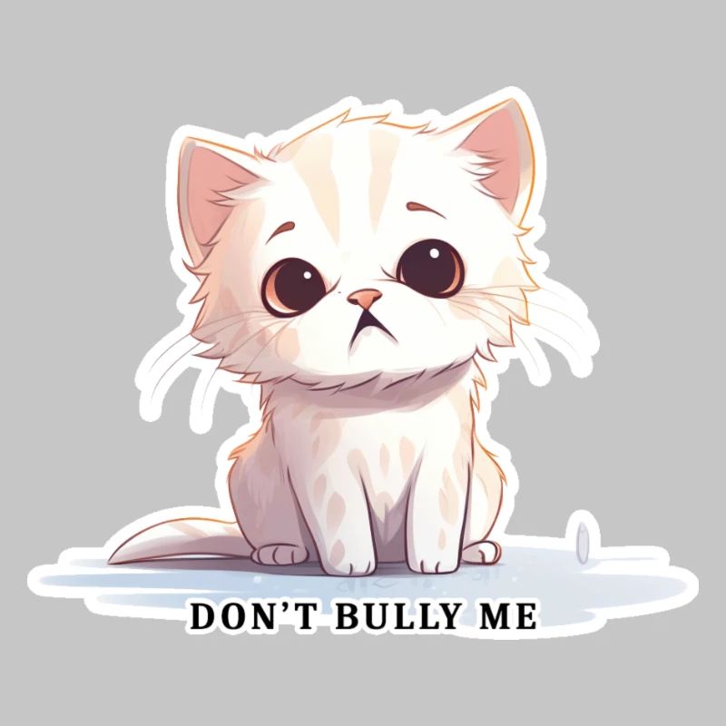 Don’t Bully Me - Chat mignon avec message