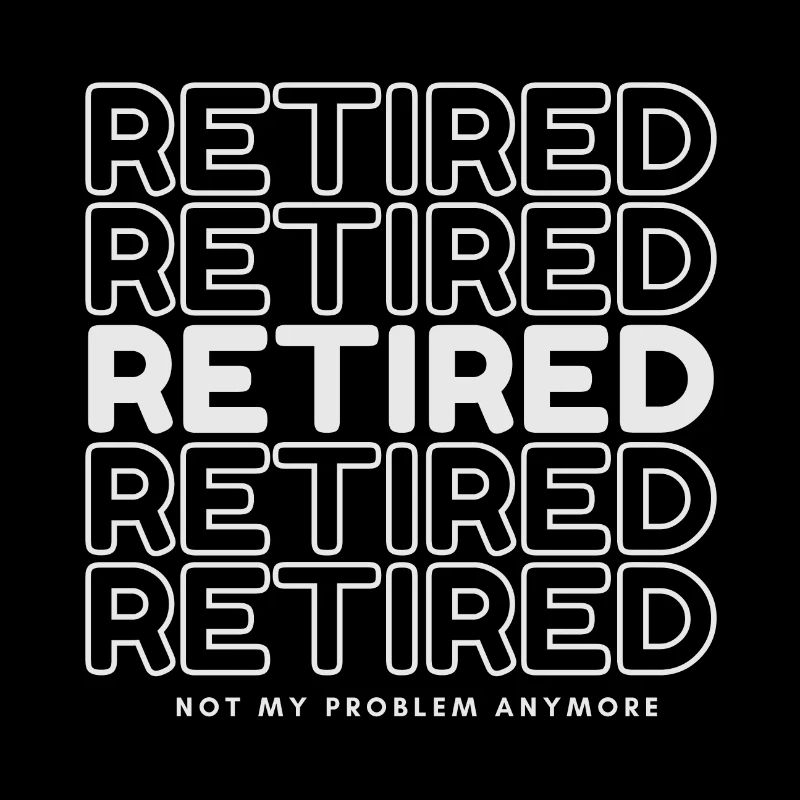 Retiré répété mot rétro conception de retraite.