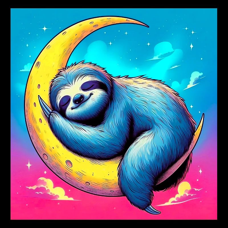 Sloth sleeps on the Moon
