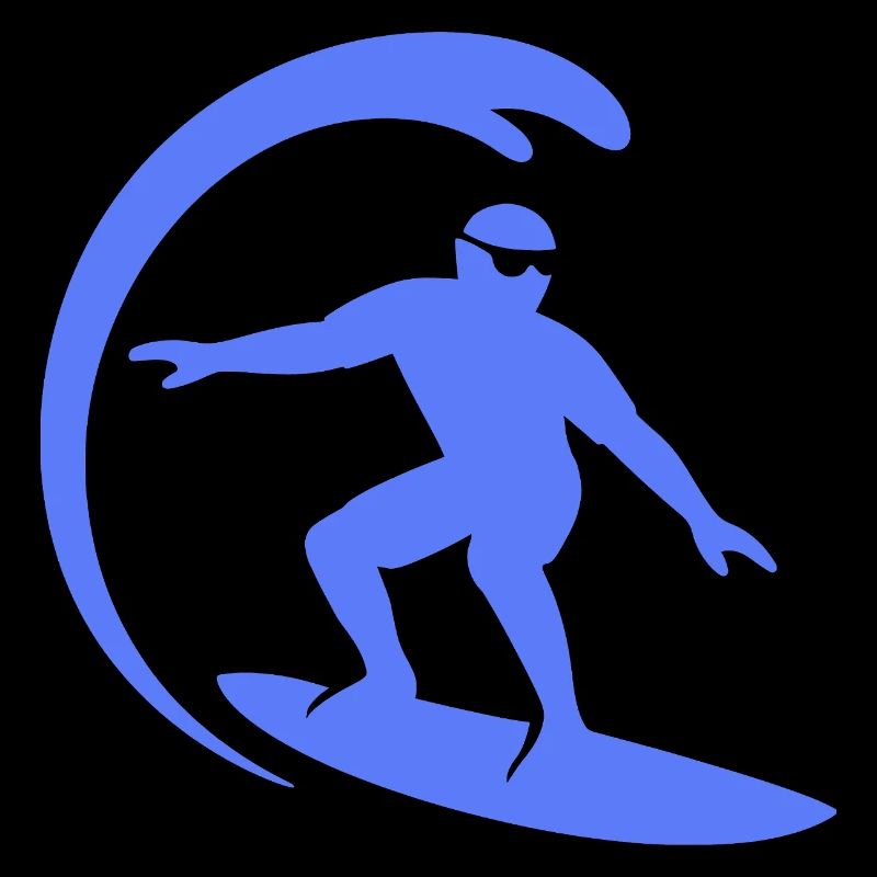 Surfer Surfing Surfboard Silhouette Summer