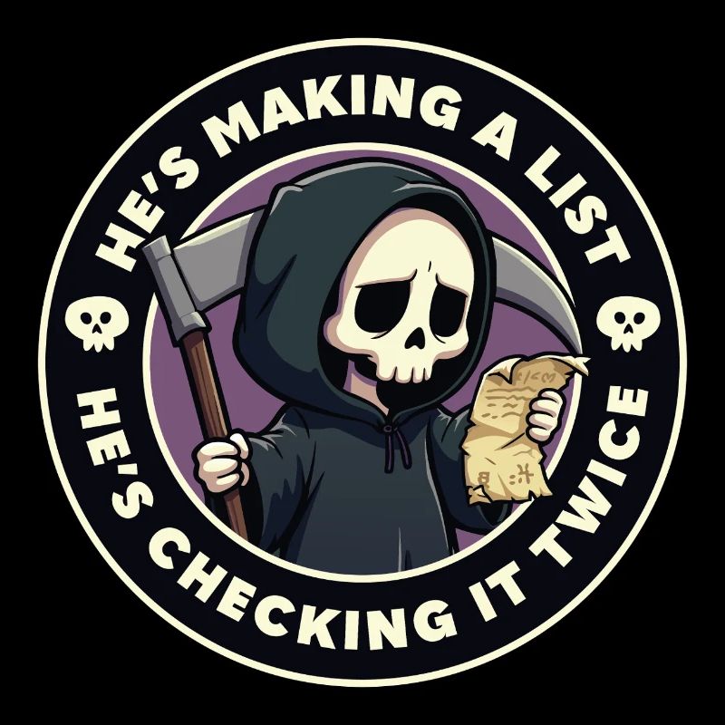 He's making a list, He's checking it twice