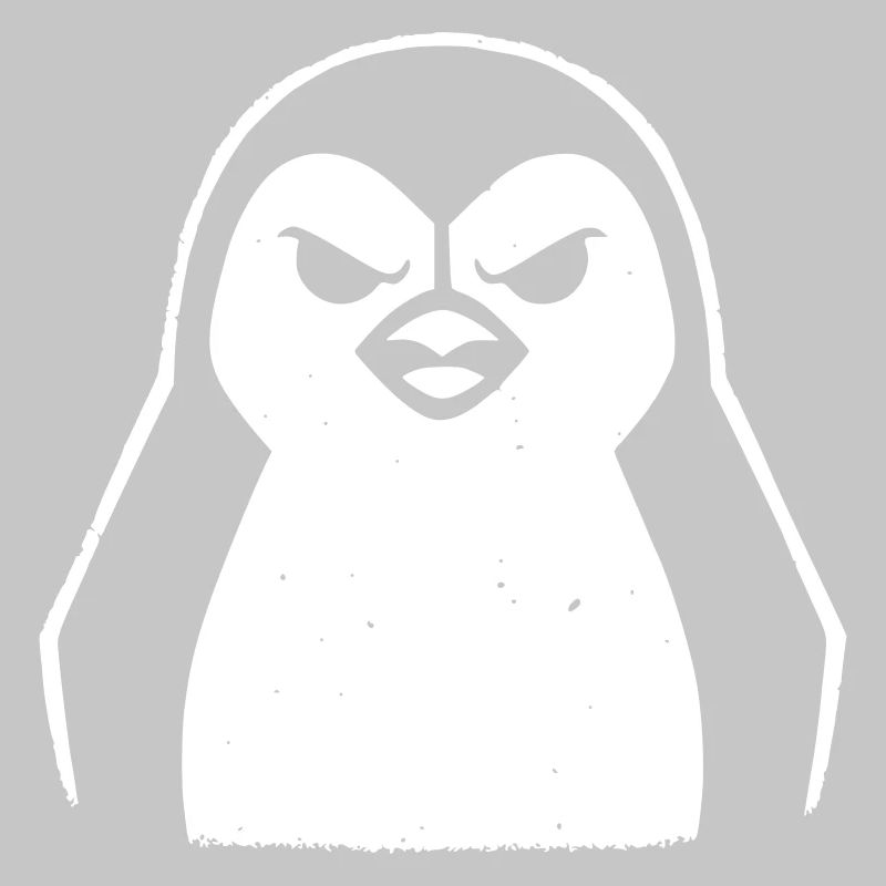 pinguin stencil grunge minimalistisch-vector Linux