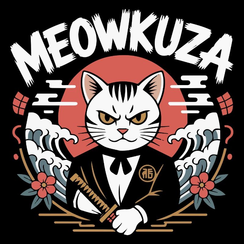 Épée de chat Meowkuza Épée du Japon Vagues de Samouraï