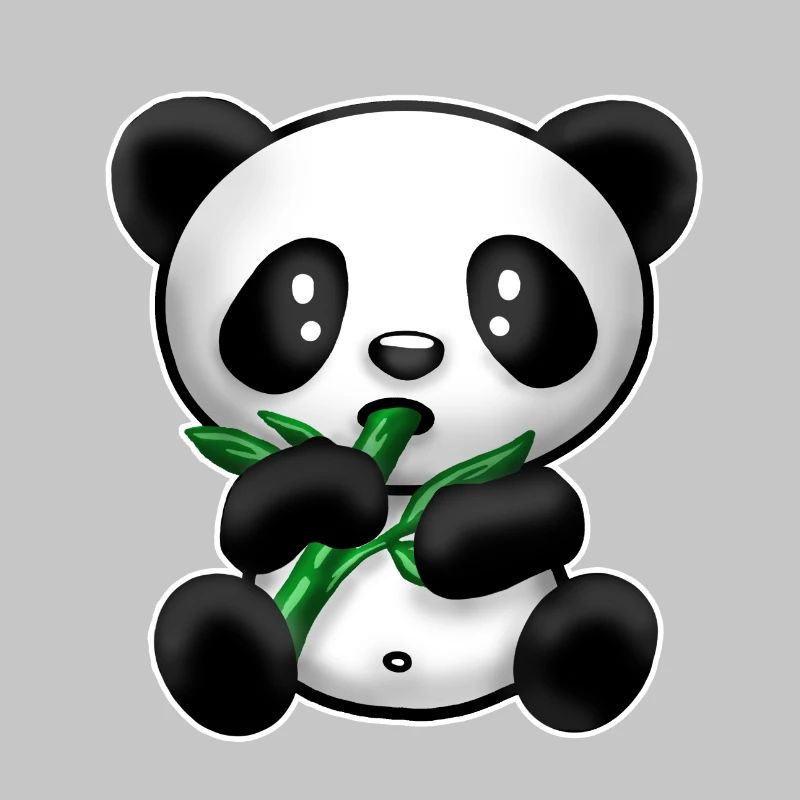 Panda avec du bambou
