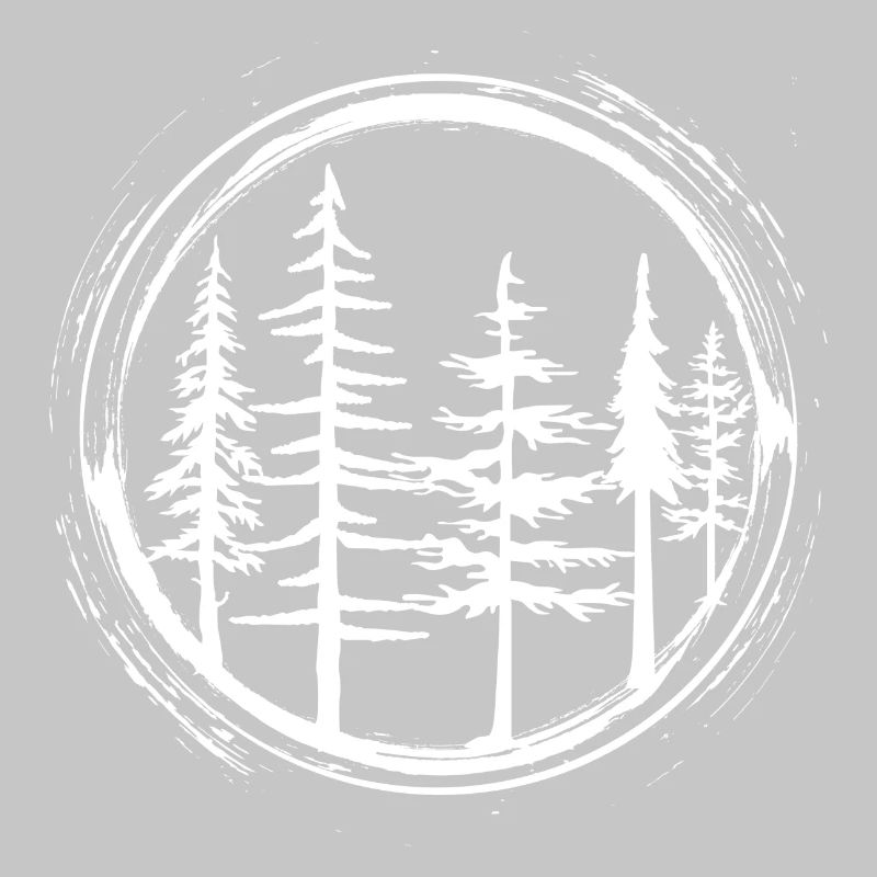 Silhouette de la forêt circulaire