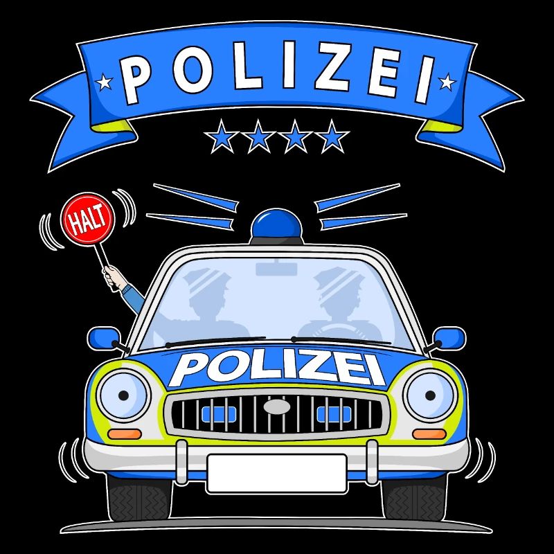 Polizeiauto mit Sirene