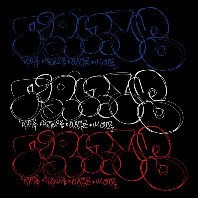 Graffiti Art Collage Print (Parisian Bubble Style