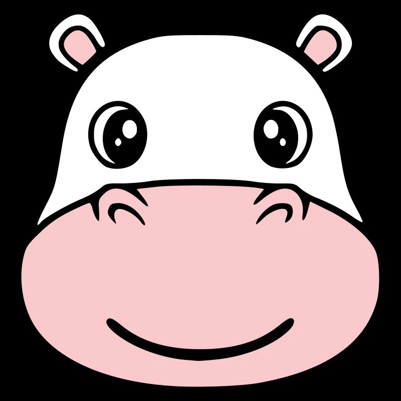 Nilpferd Kopf Gesicht Maske Lächeln