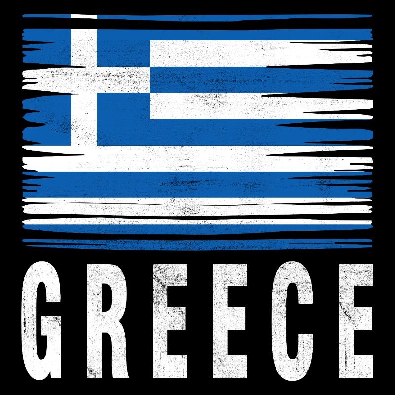 Drapeau au pinceau Grèce