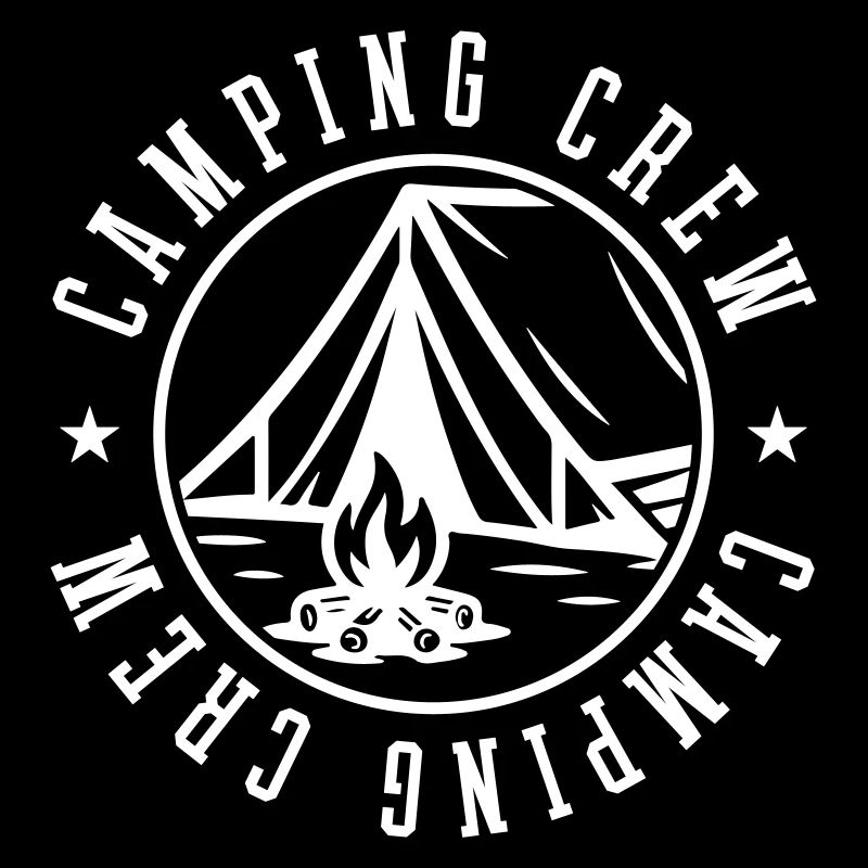 Camping Crew Tent Campfire