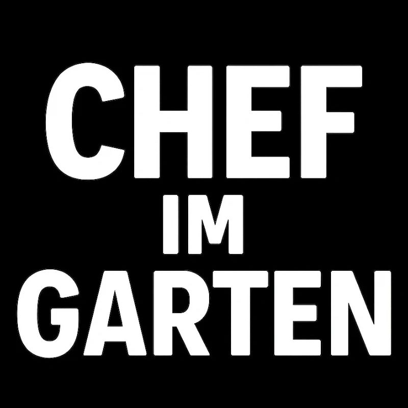 Chef im Garten unterwegs Hobbygärtner