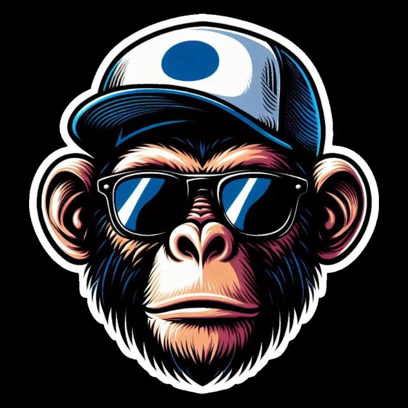 Affe Brille Cap