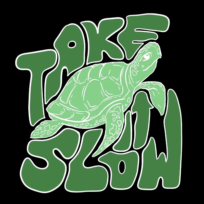 Take It Slow Turtle – Relaxed Ocean Vibes Design