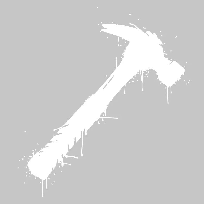 Hammer Tool Graffiti Splatter Vector