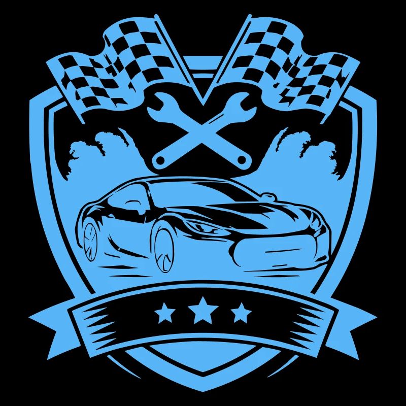Racing Car Emblem Shield Car