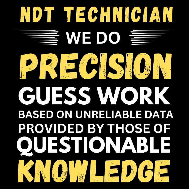 Technicien NDT Nous faisons des devinettes de précision Drôle