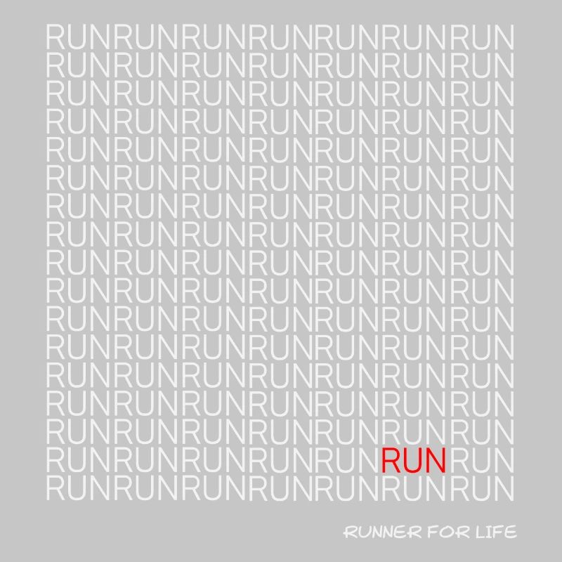 Run Run Run pattern with red accent
