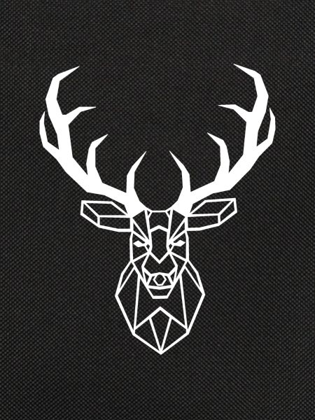 White Geometric Deer