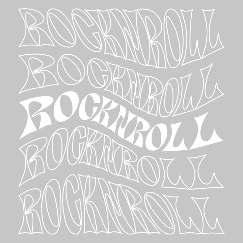 Psychedelic RocknRoll Wavy Typography